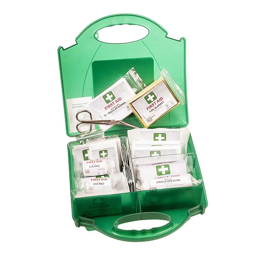 Kit secourisme en milieu de travail 25 personnes Vert