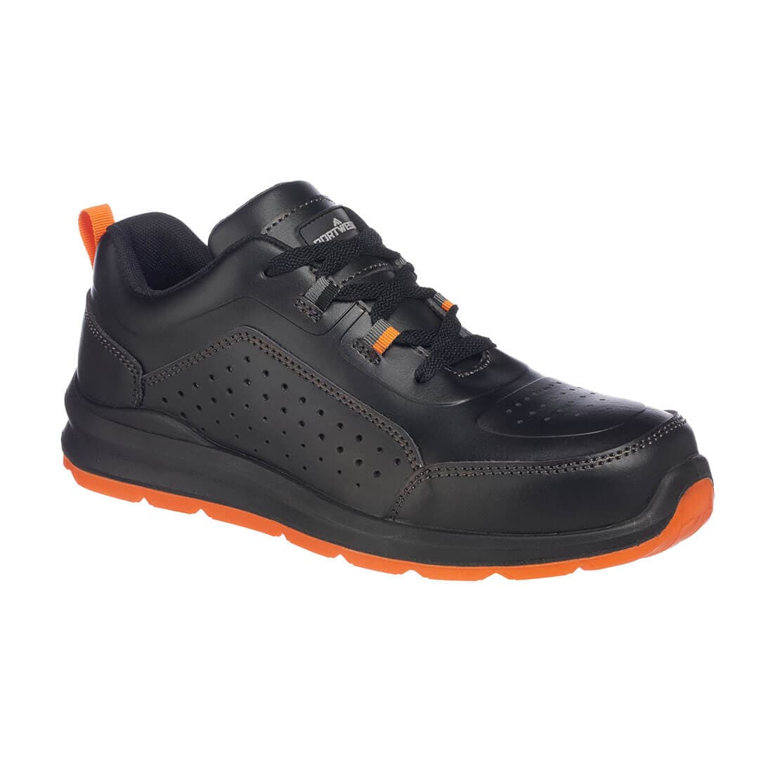 Portwest Compositelite Perforated Safety Trainer S1P Noir/Orange