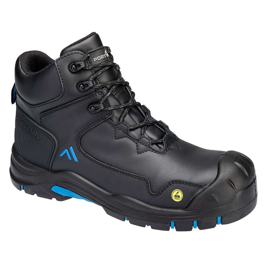 Chaussure Montante Apex S3S ESD HRO SR SC FO Noir/Bleu