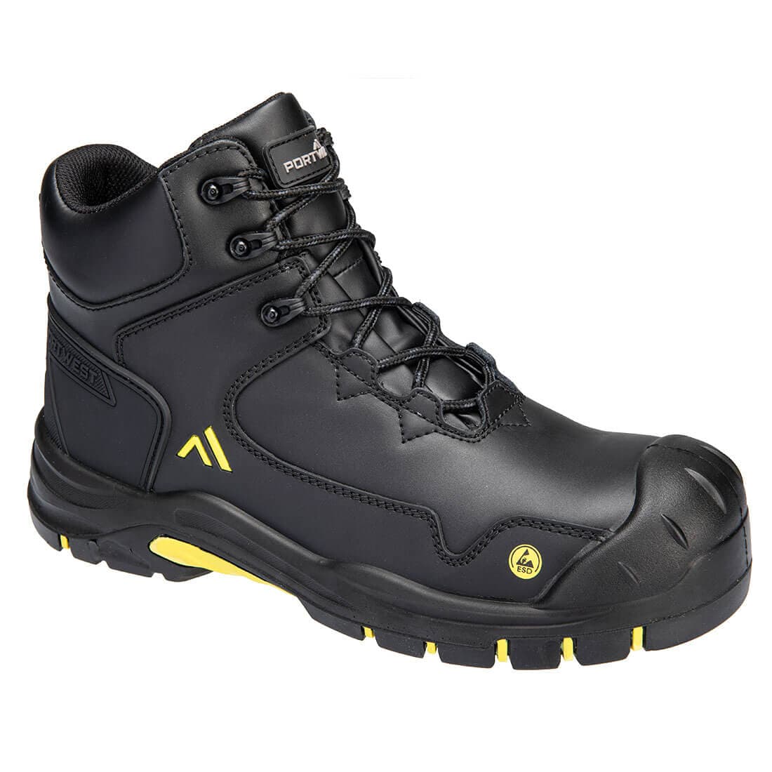 Chaussure Montante Apex S3S ESD HRO SR SC FO Noir/jaune