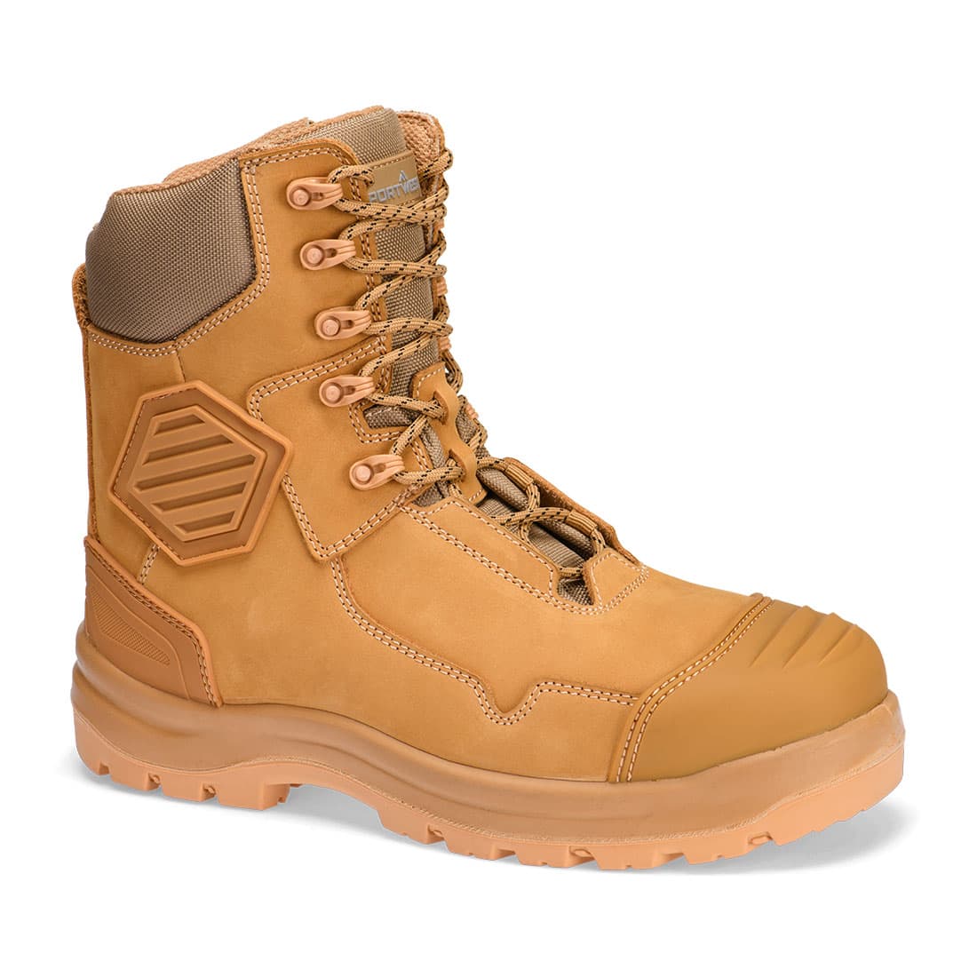 Chaussure montante en cuir composite S3S HRO FO SC HI CI AN LG SR Blé