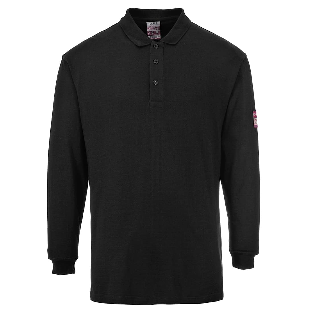 Polo manches longues Modaflame Noir