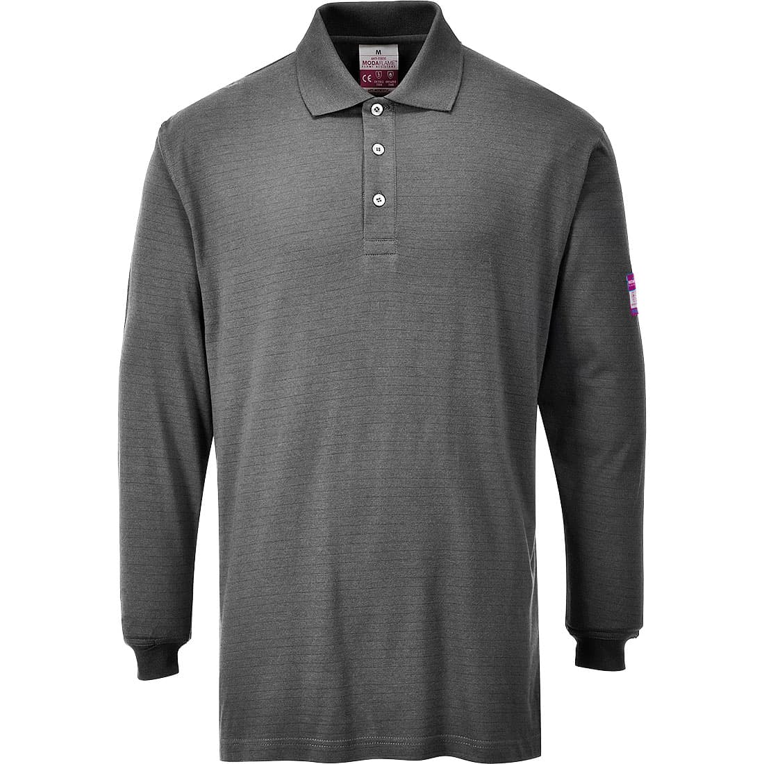 Polo manches longues Modaflame Gris