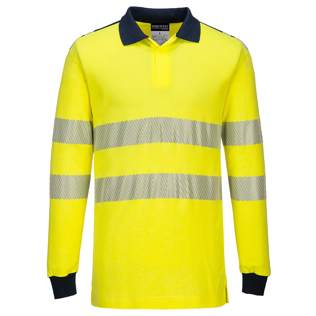 Polo PW3 FR Modaflame HV Jaune/Marine