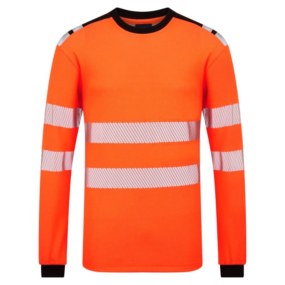 Tee-shirt manches longues Modaflame PW3 HV Orange/Noir