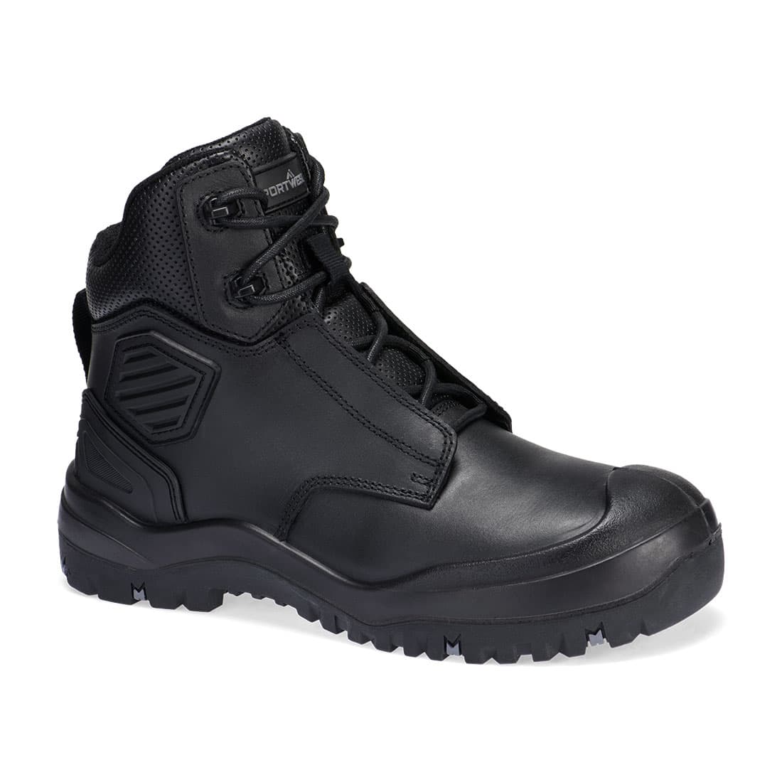 Chaussure haute cuir embout acier S3 SC HRO HI CI LG SR Noir