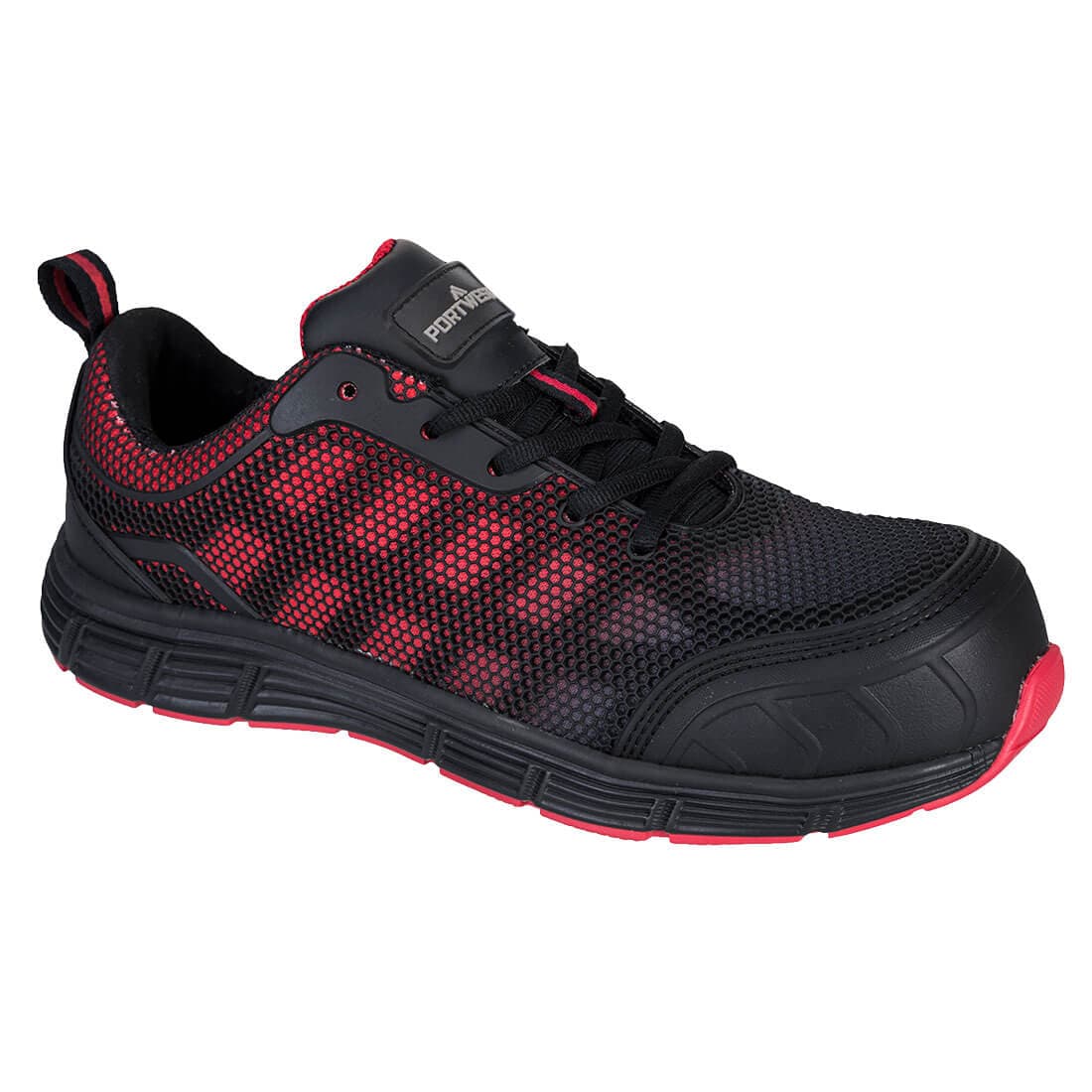 Chaussure Basse Portwest Compositelite Ogwen S1P Noir/Rouge