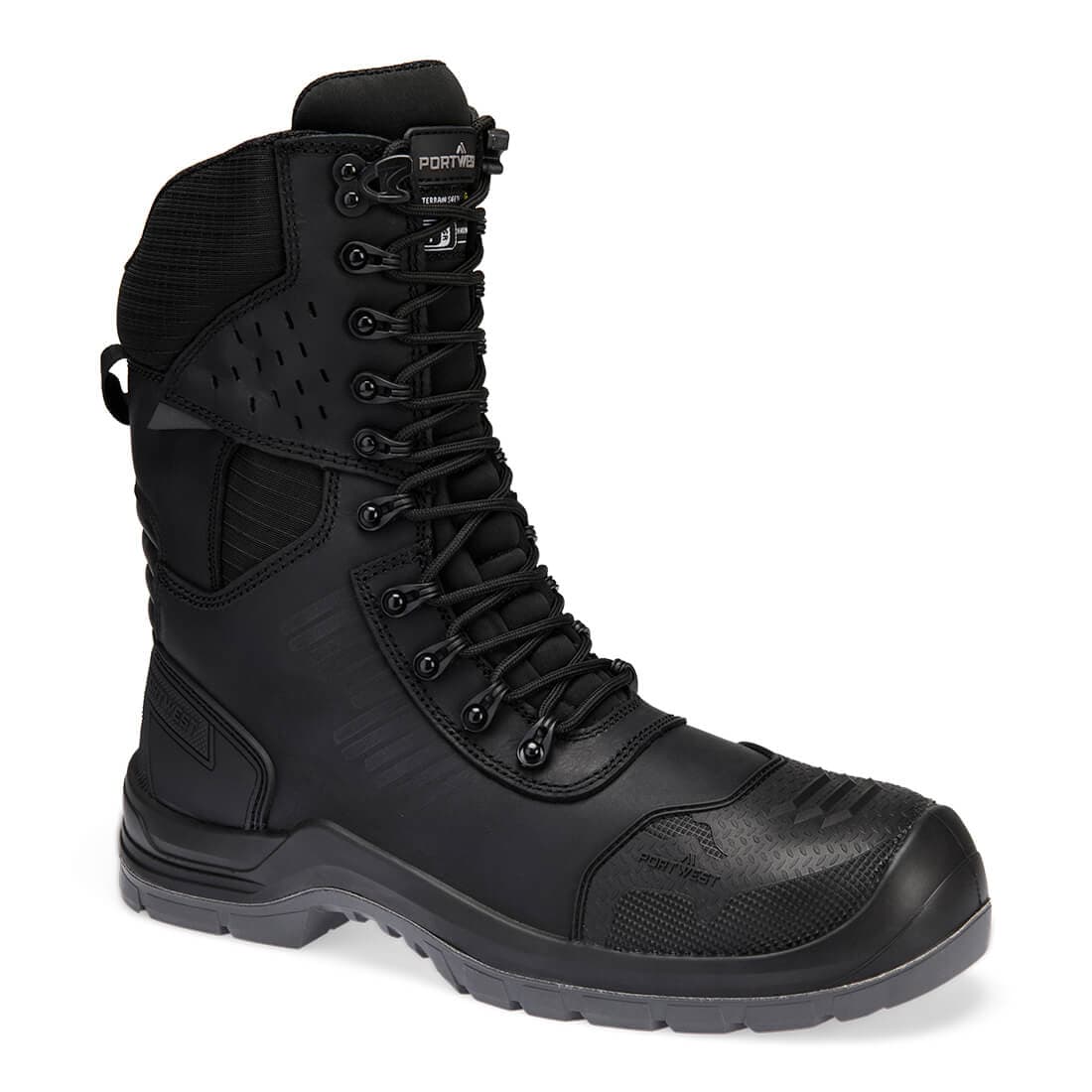 Boots haute en cuir composite S7L ESD HRO LG FO SC CI SR Noir