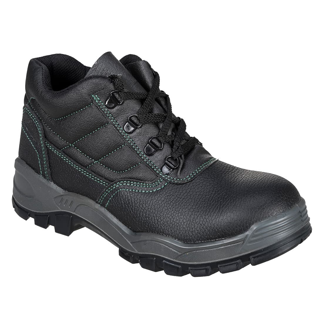 Brodequin croûte de cuir embout acier S1 SR Noir