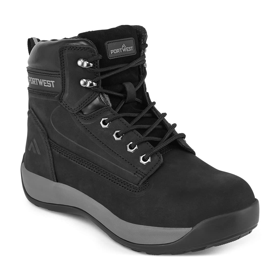 Chaussure mi-haute cuir nubuck embout acier S3 HRO Noir