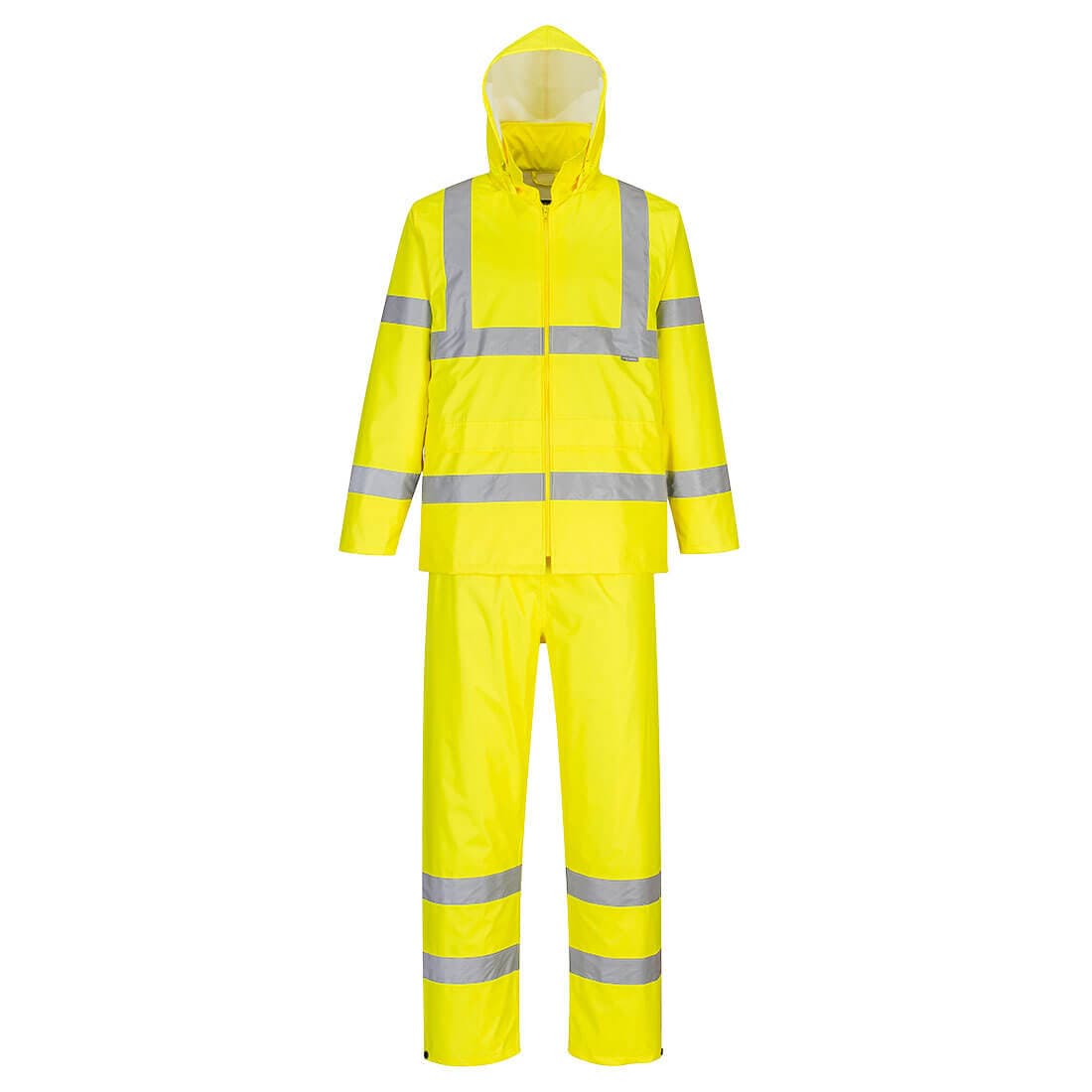 Ensemble de pluie enroulable haute visibilité Jaune