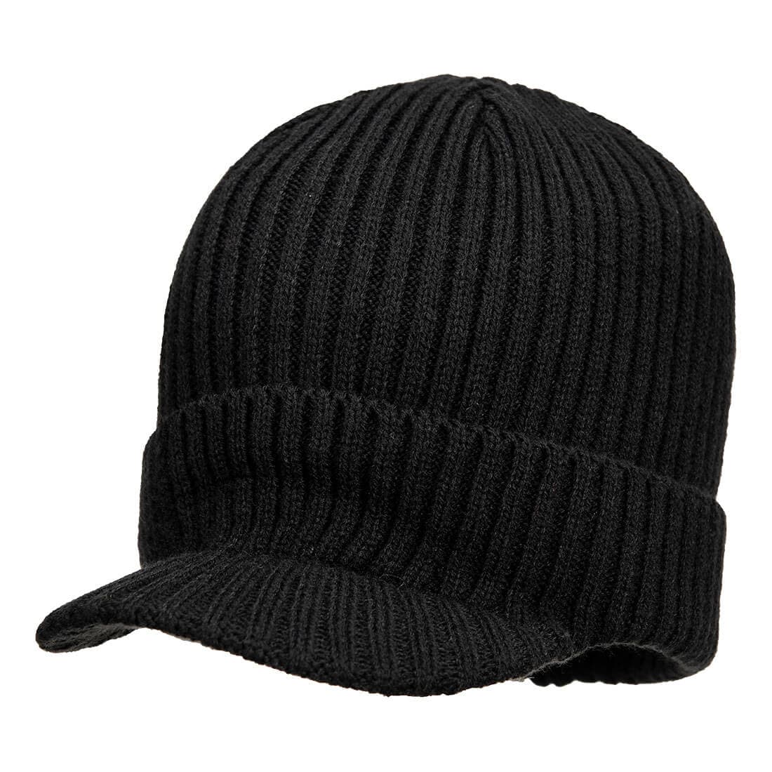 Bonnet avec visière Noir