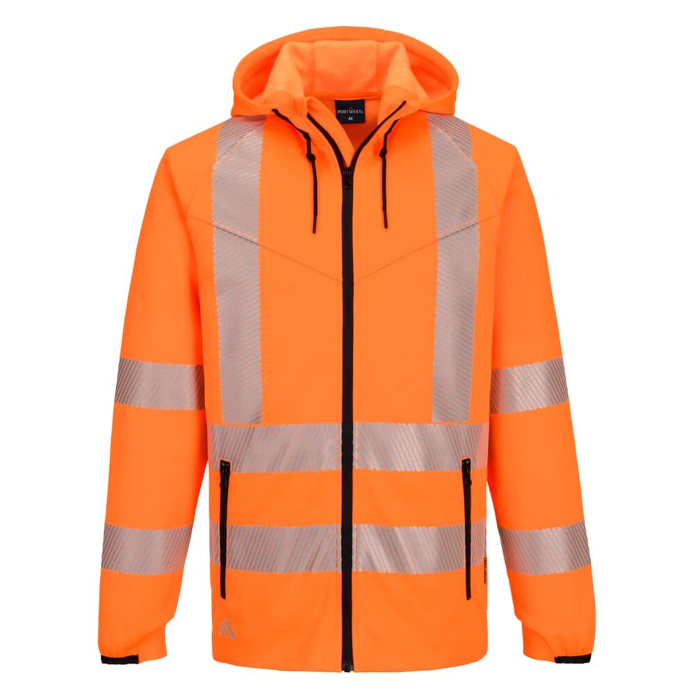 Sweat à capuche zippé HV KX3 Orange