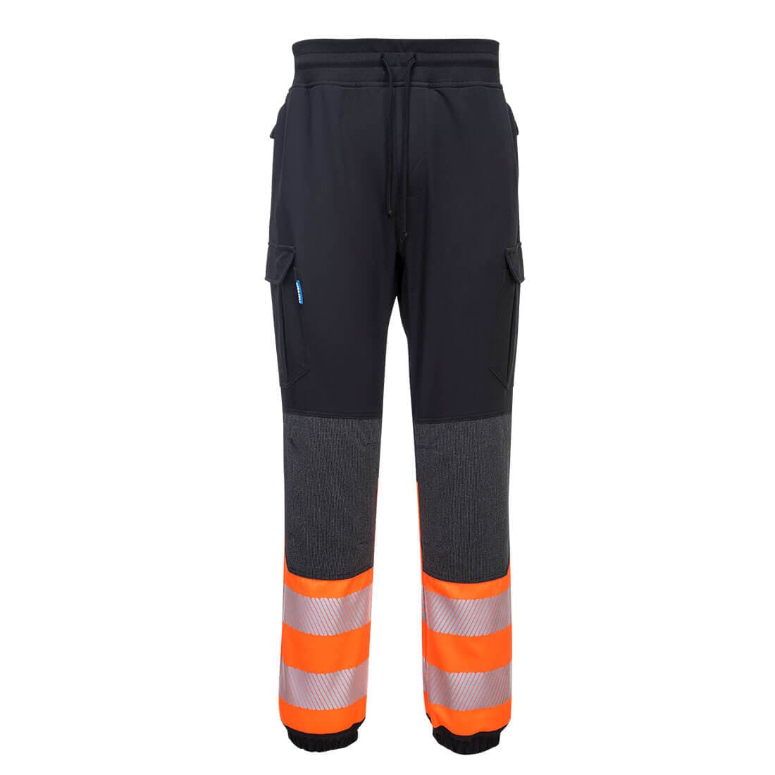 Jogging PW3 Haute-Visibilité Flexi classe 1 Noir/Orange