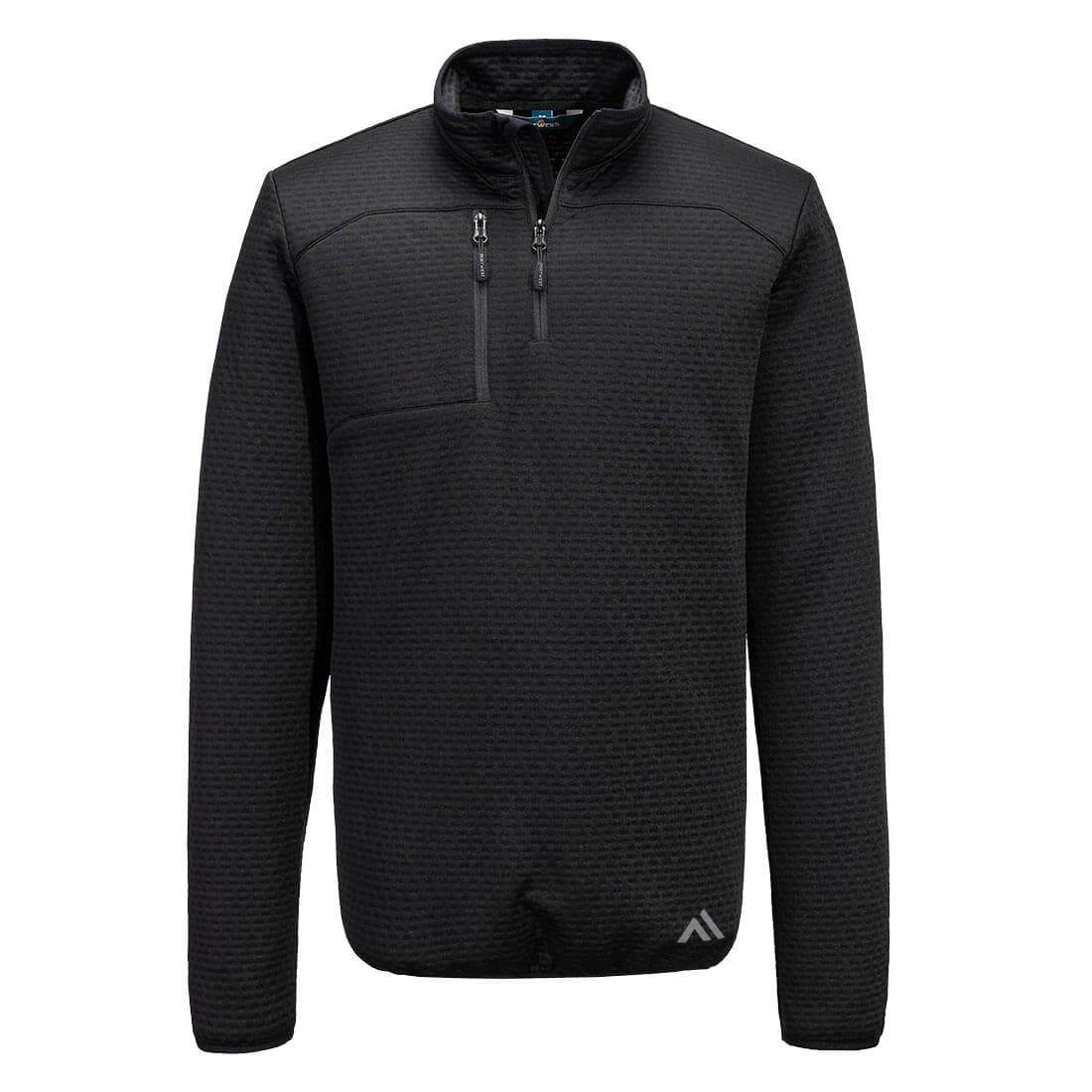 Sweatshirt texturé 1/4 zip KX3 Noir