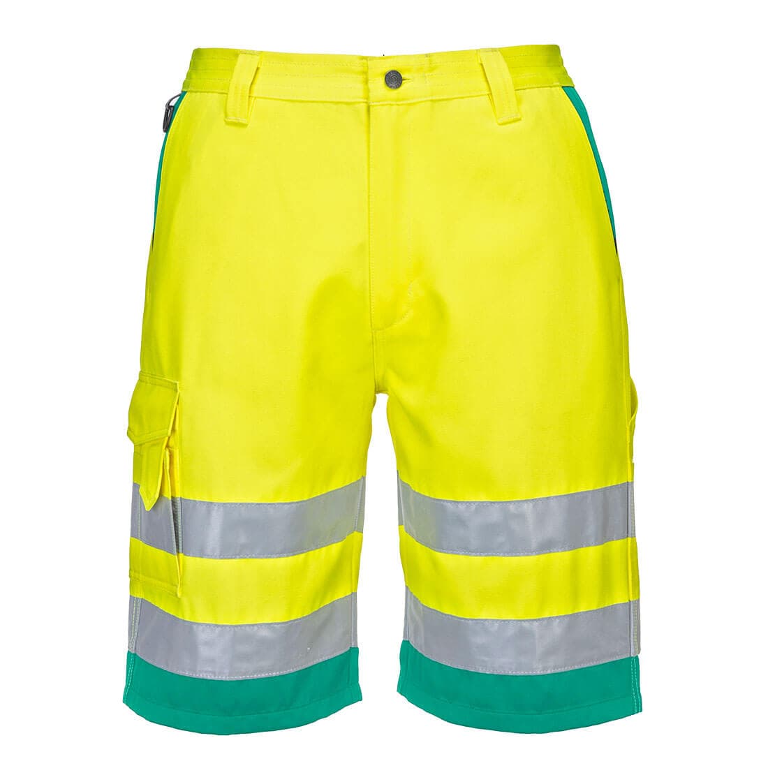 Short en poly-coton léger haute visibilité Jaune/Théal