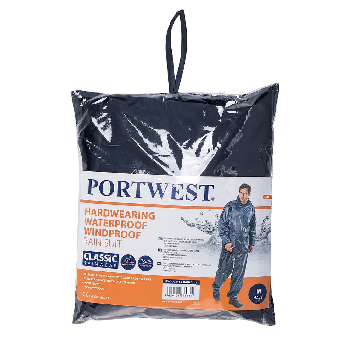 Ensemble de pluie (veste+pantalon) Marine