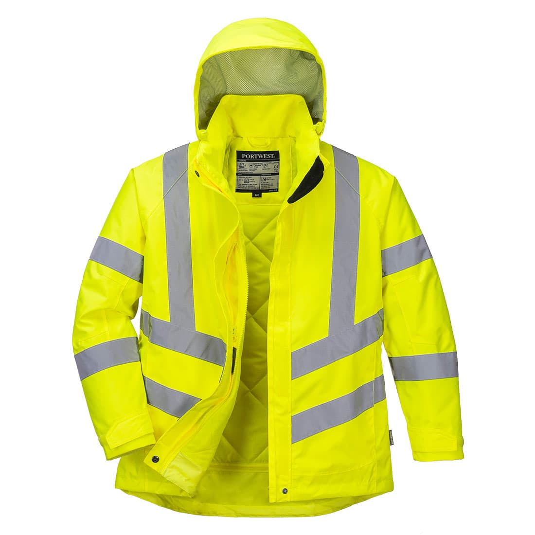 Parka d'hiver haute visibilité pour Femme Jaune