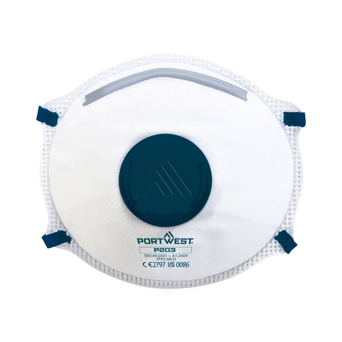 Masque FFP2 à valve - Dolomite (Pk10) Blanc