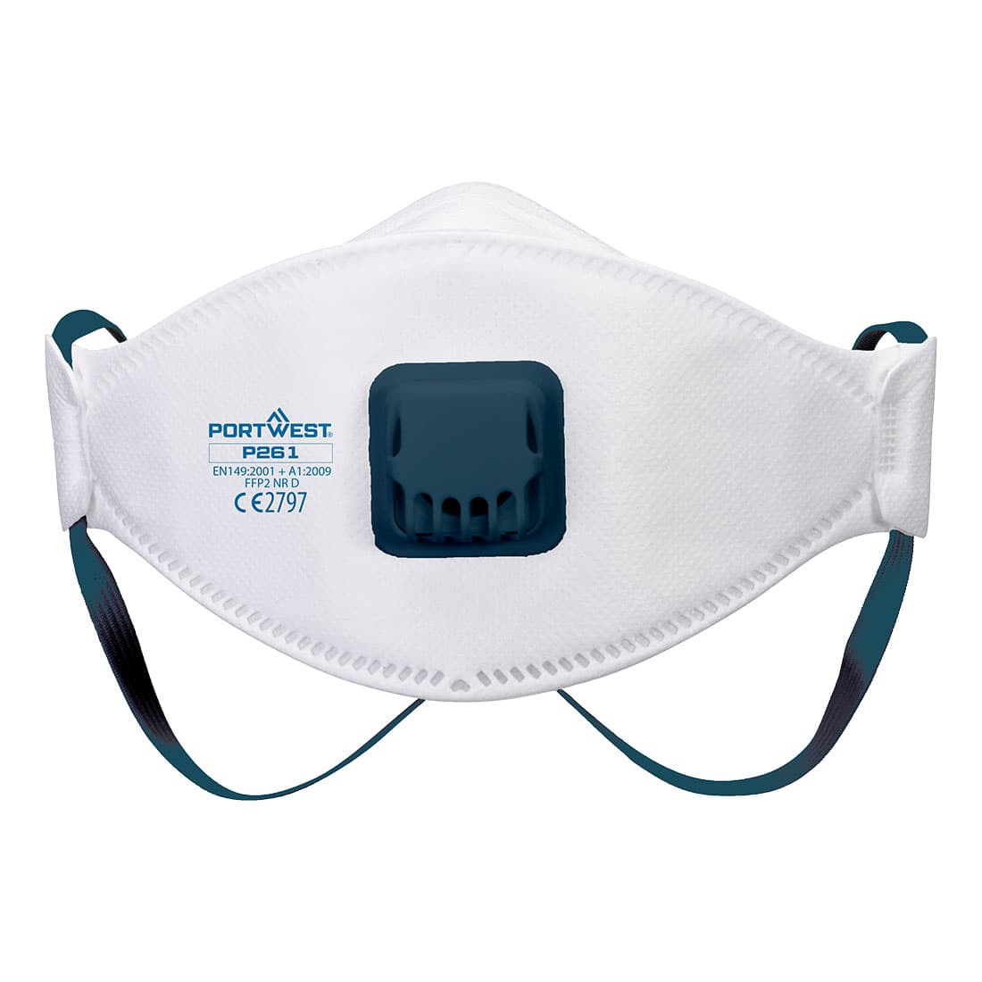 Masque respiratoire FFP2 pliable avec valve – modèle Dolomite (boîte de 10) Blanc