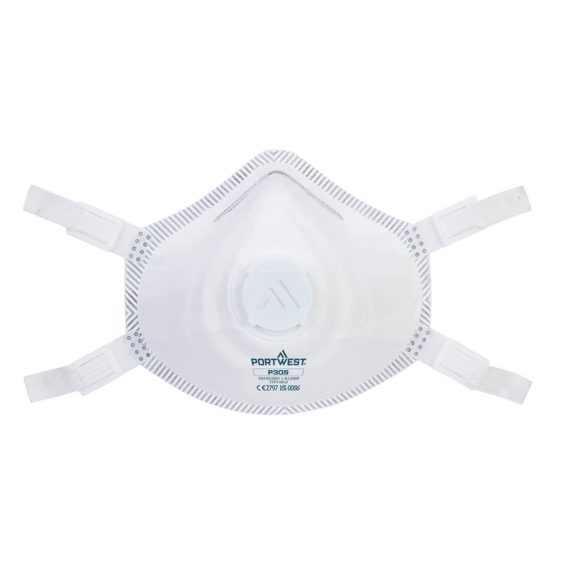 Masque respiratoire FFP3 haut de gamme (Pk5) Blanc