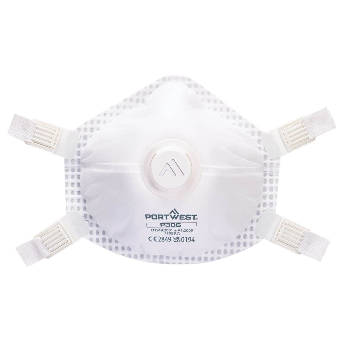 Masque FFP3 Ultimate réutilisable avec valve (Paquet de 5 pièces) Blanc