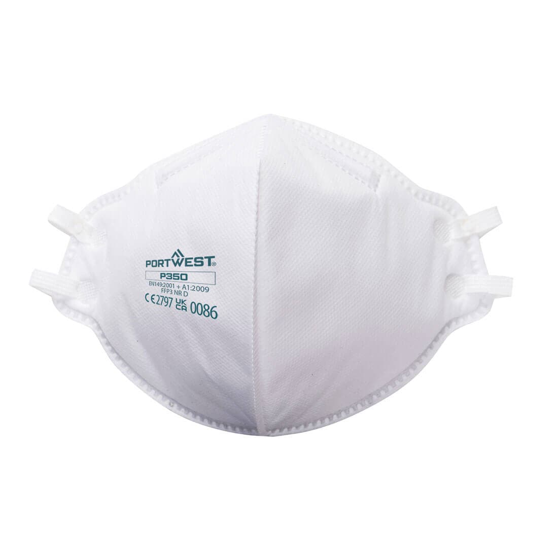 Masque plat pliable FFP3 Dolomite (Pk20) Blanc