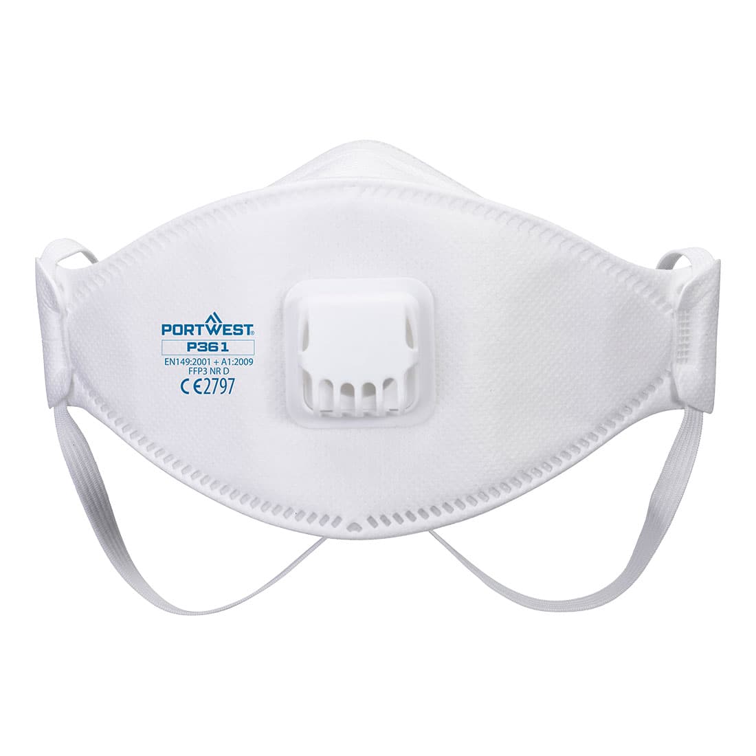 Masque respiratoire FFP3 pliable avec valve – modèle Dolomite (boîte de 10) Blanc