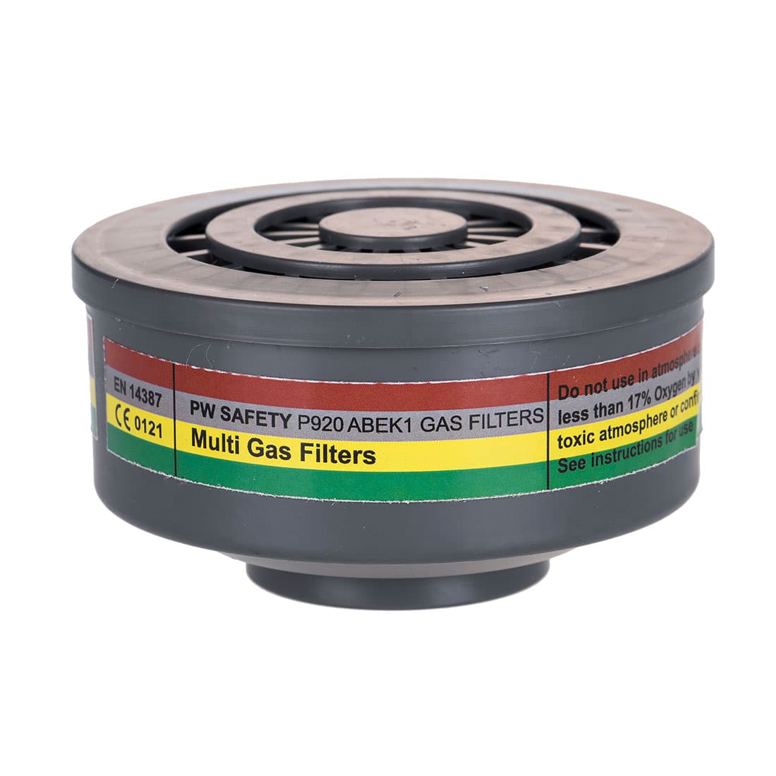Filtre à gaz ABEK1 - Raccord à filetage spécial (Pk4) Gris