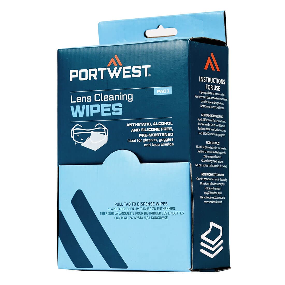 Lingettes nettoyantes pour lunettes Blanc
