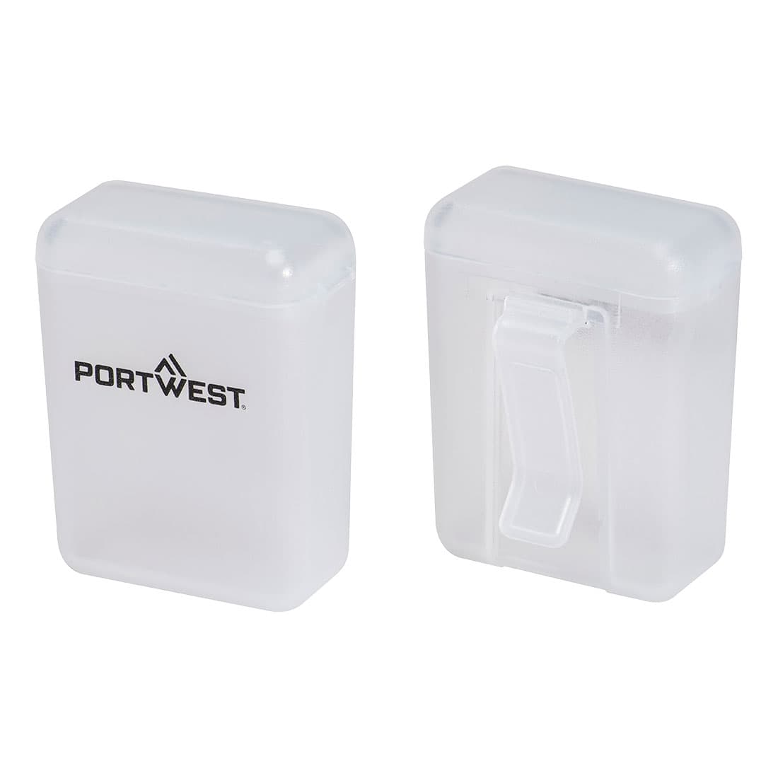 Boîte de rangement pour bouchons d'oreille (Pk50) Blanc