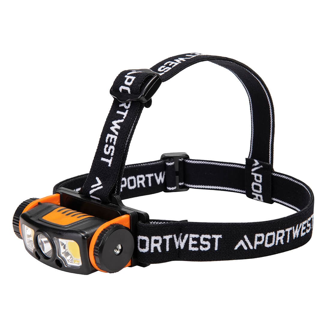 Lampe frontale USB à LED avec détecteur de mouvement Noir/Orange