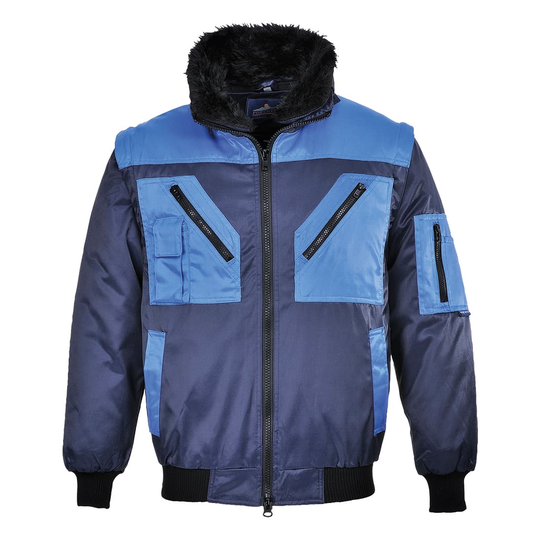 Blouson pilote bicolore Marine