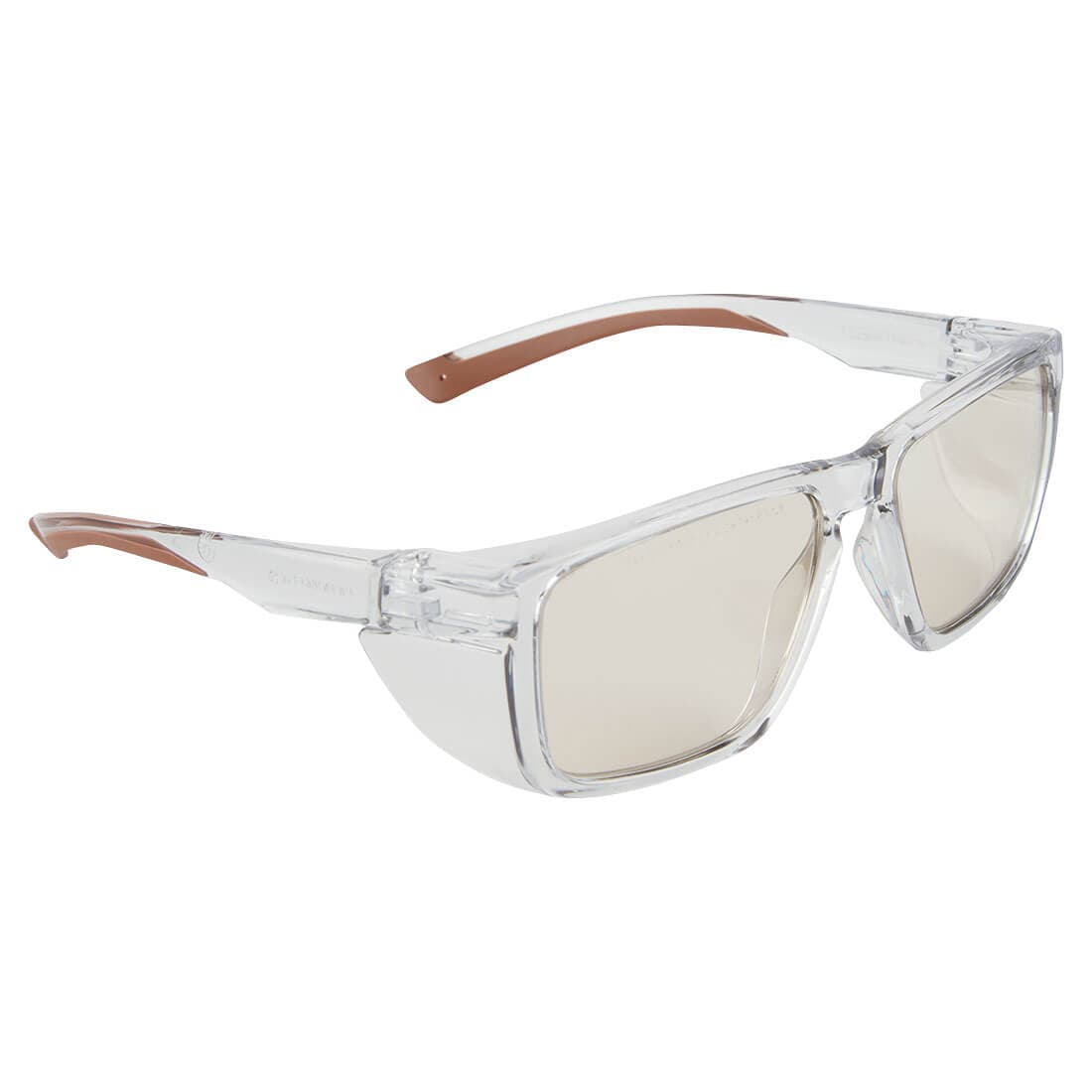Lunettes de sécurité à écrans latéraux Brun