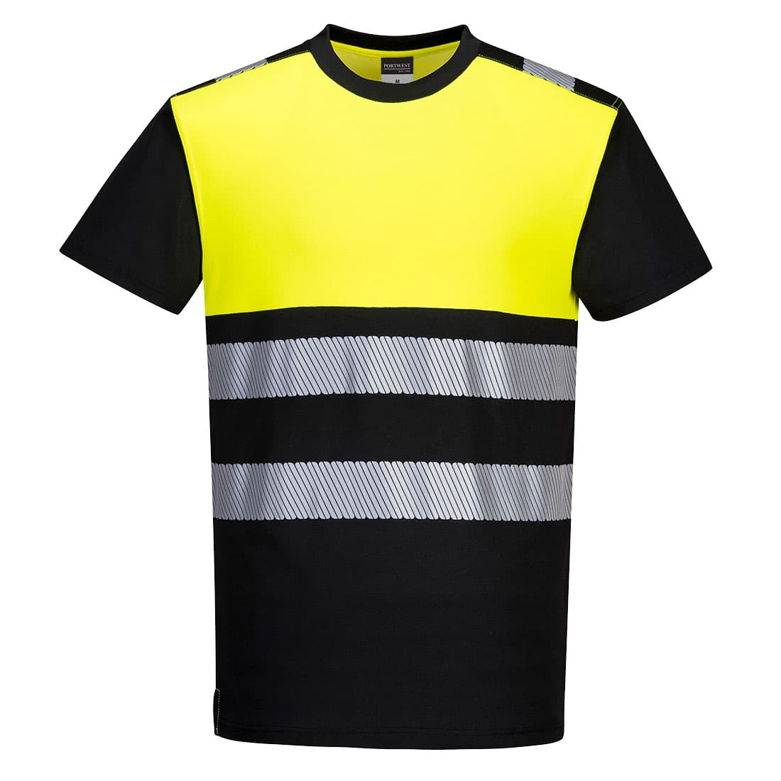 T-shirt PW3 haute visibilité classe 1 Noir/jaune