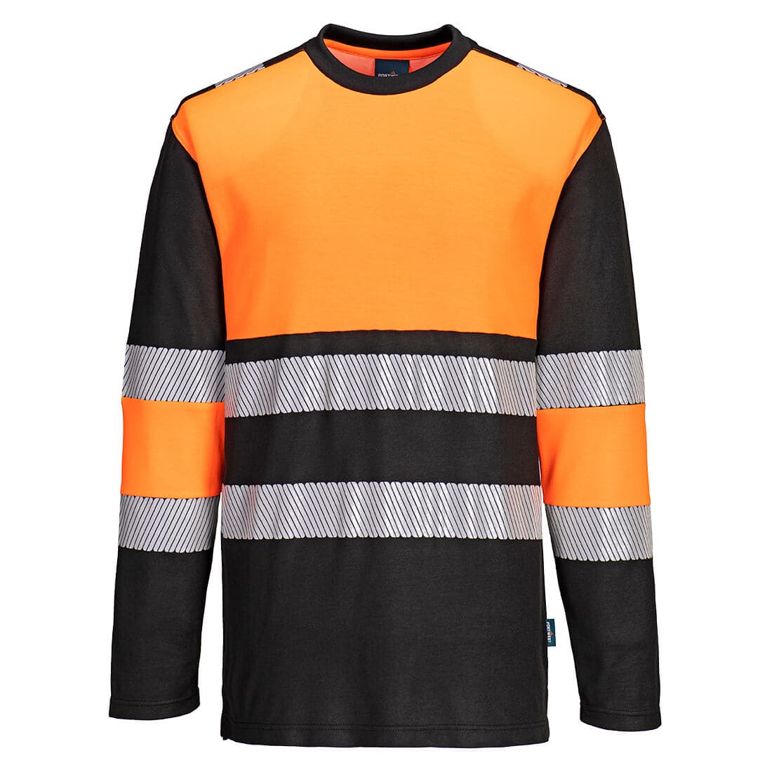 PW3 T-Shirt Hi-Vis Classe 1 L/S Orange/Noir