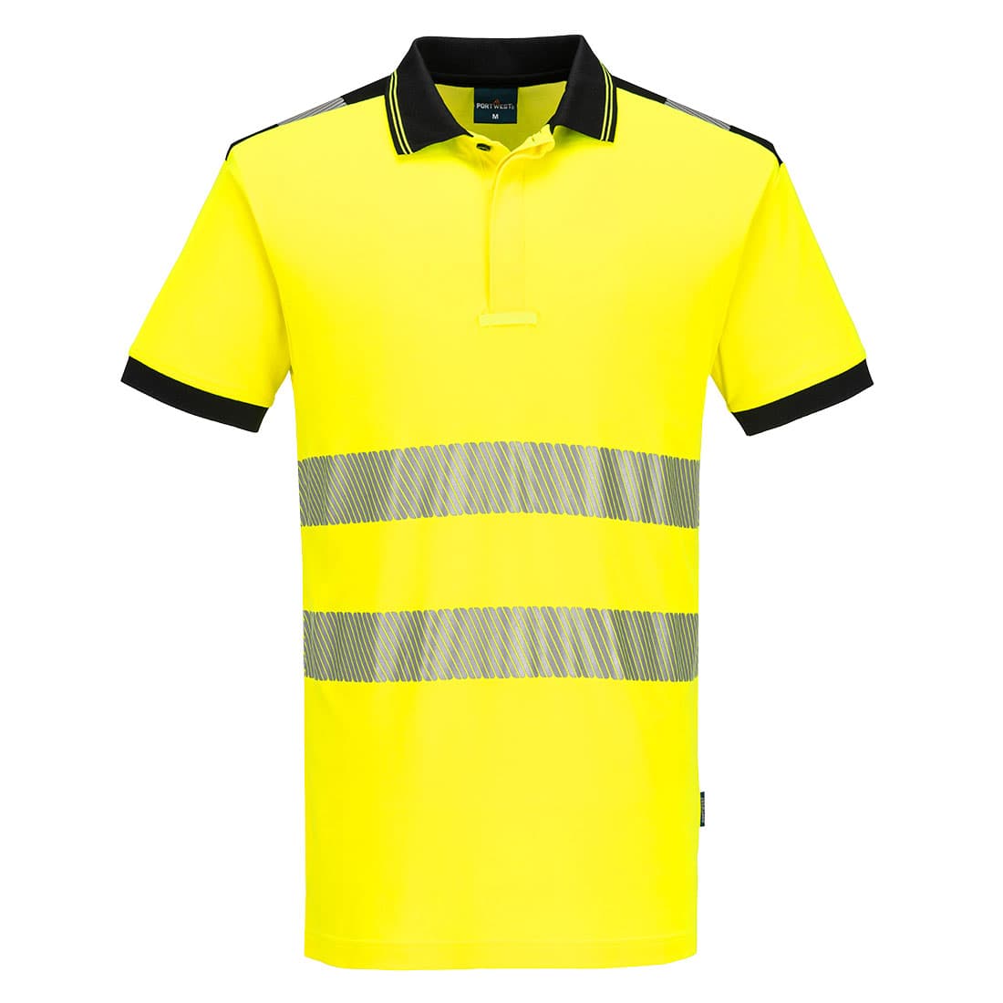 Polo Haute Visibilité PW3 Cotton Comfort Manches Courtes Jaune/Noir