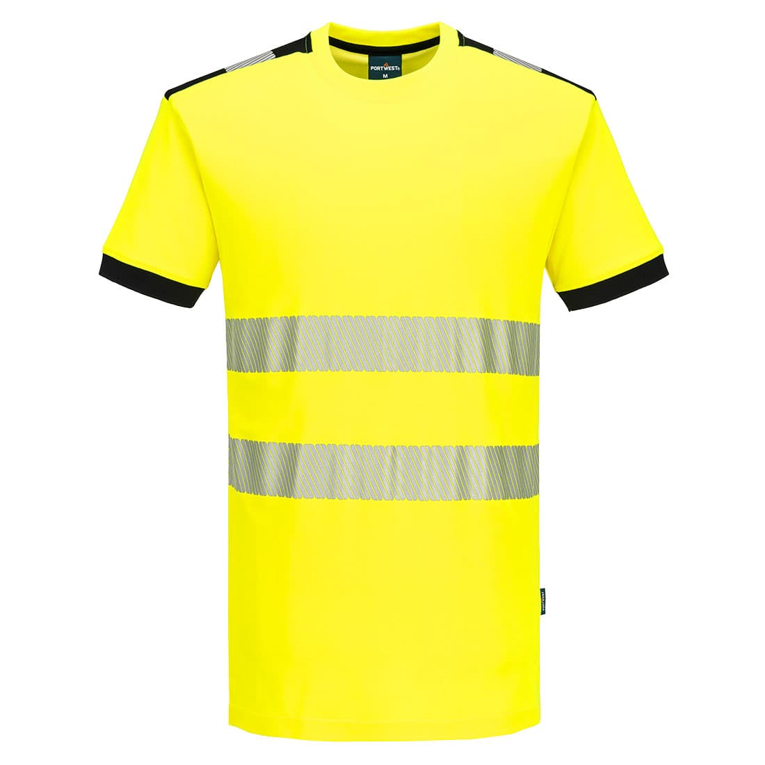 T-Shirt PW3 HV MC Cotton Comfort Jaune/Noir