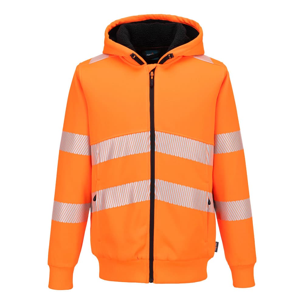 Sweat à capuche d'hiver sherpa HV PW3 Orange