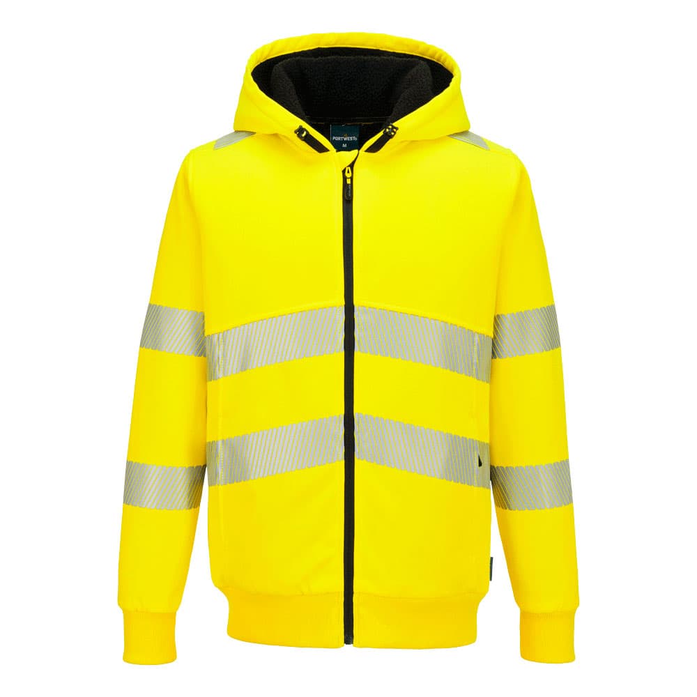 Sweat à capuche d'hiver sherpa HV PW3 Jaune