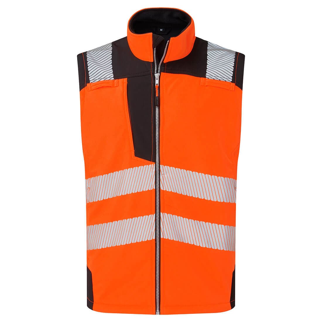 Softshell sans manches Hi-Vis (3 couches) Orange/Noir