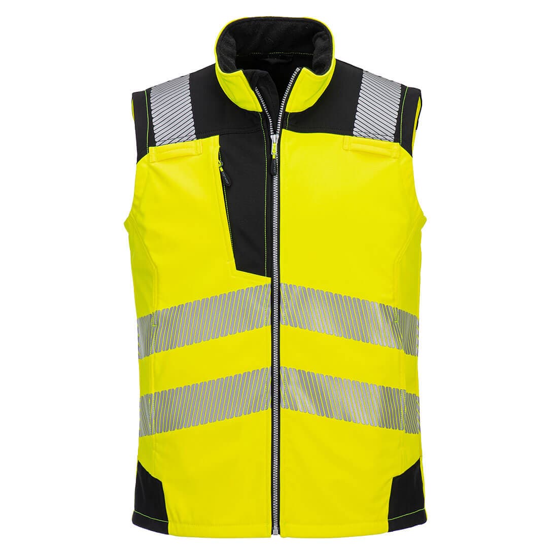 Softshell sans manches Hi-Vis (3 couches) Jaune/Noir