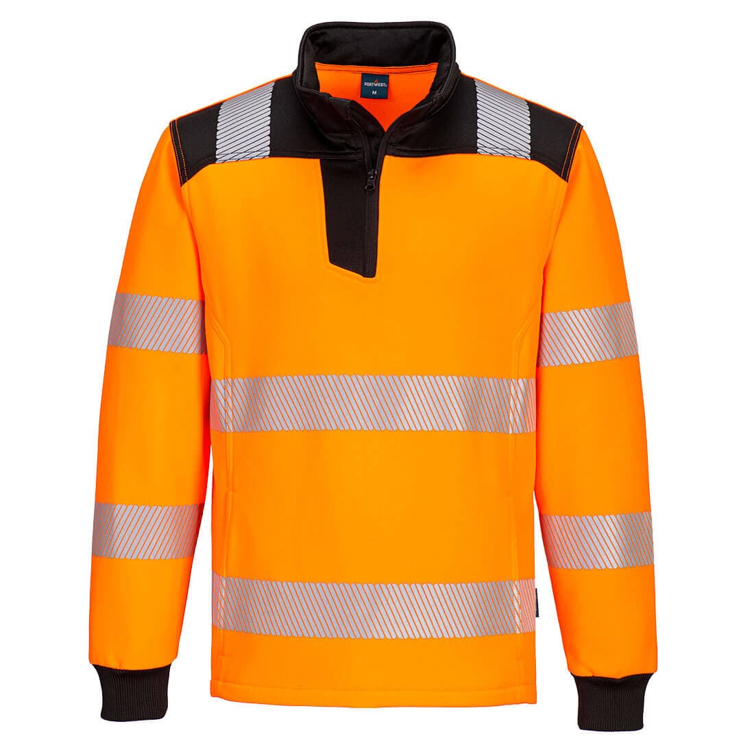 PW3 Hi-Vis Sweatshirt Zippé Orange/Noir