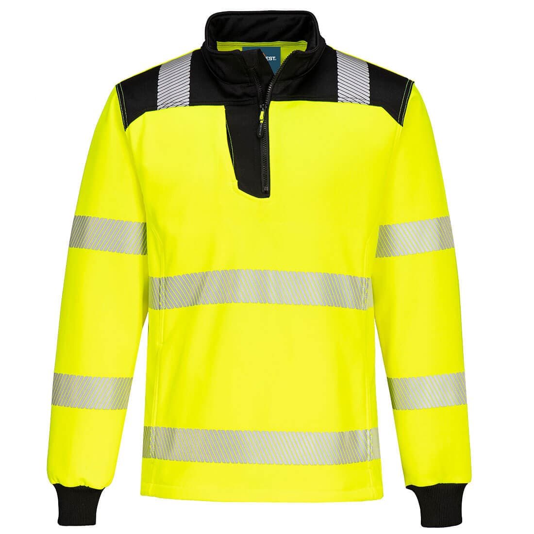 PW3 Hi-Vis Sweatshirt Zippé Jaune/Noir