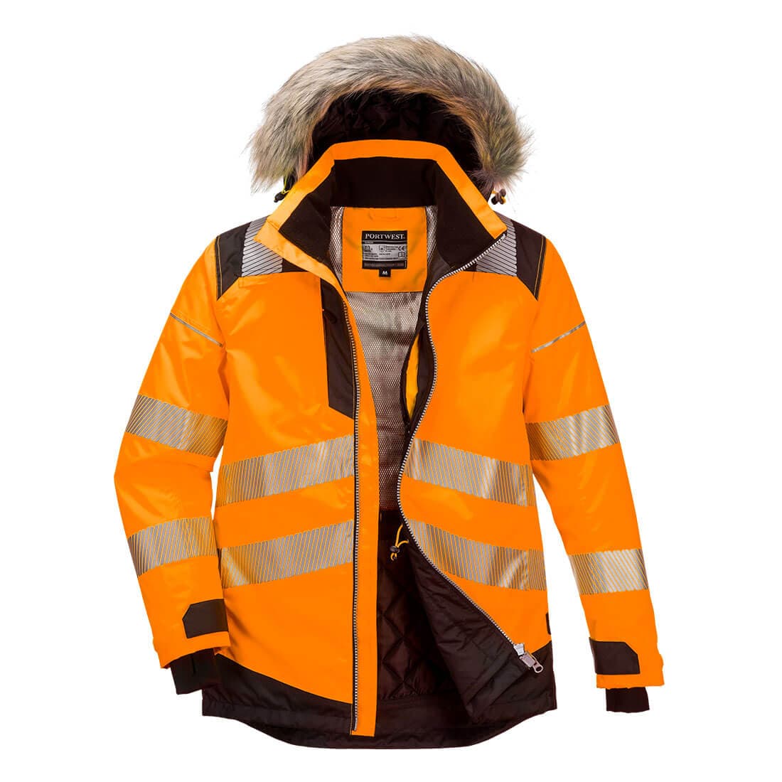 Parka d'hiver haute visibilité PW3 Orange/Noir