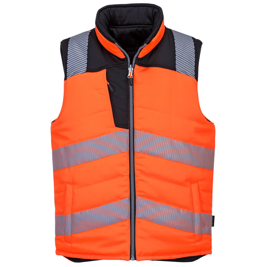 Bodywarmer réversible haute visibilité PW3 Orange/Noir