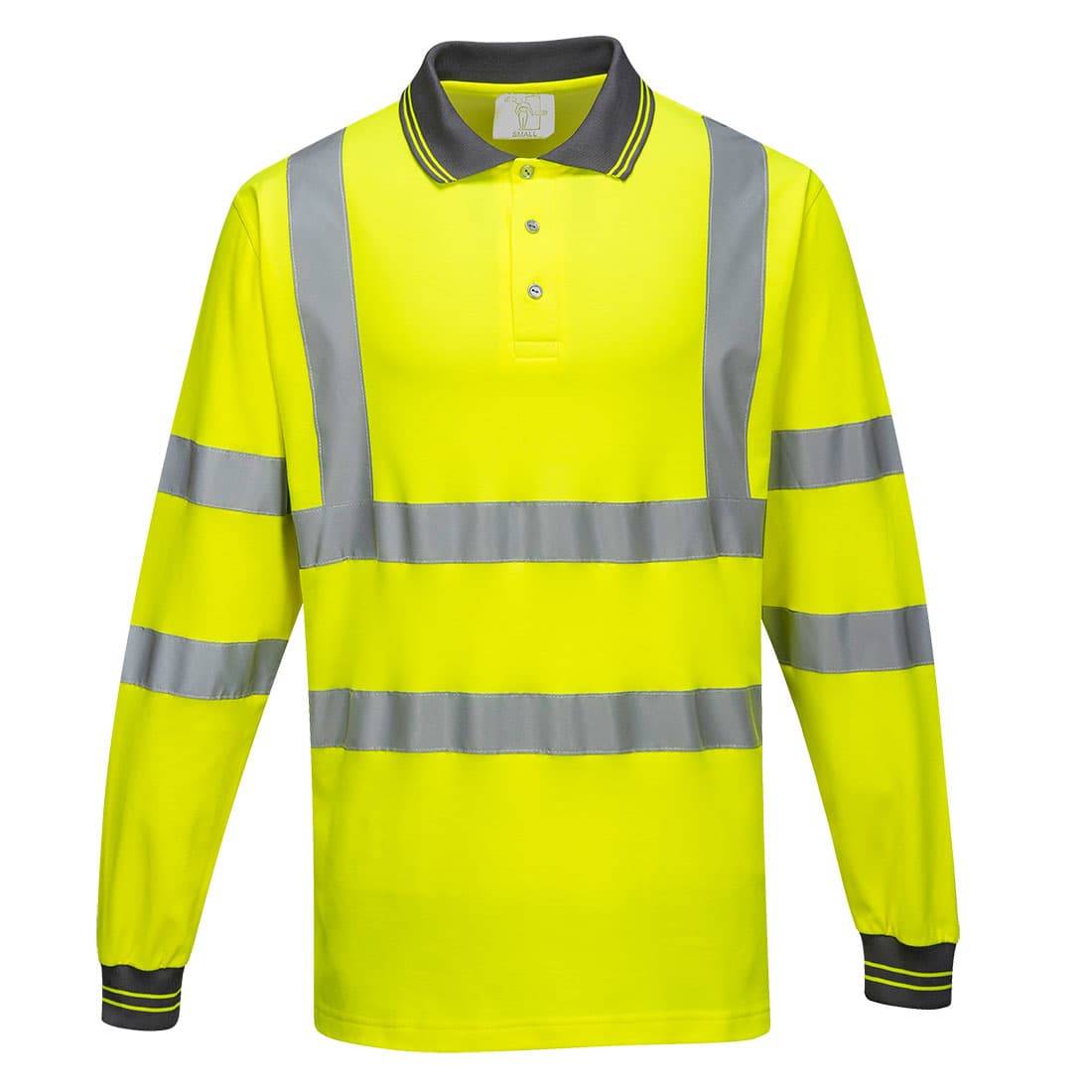 Polo coton majoritaire manches longues Jaune