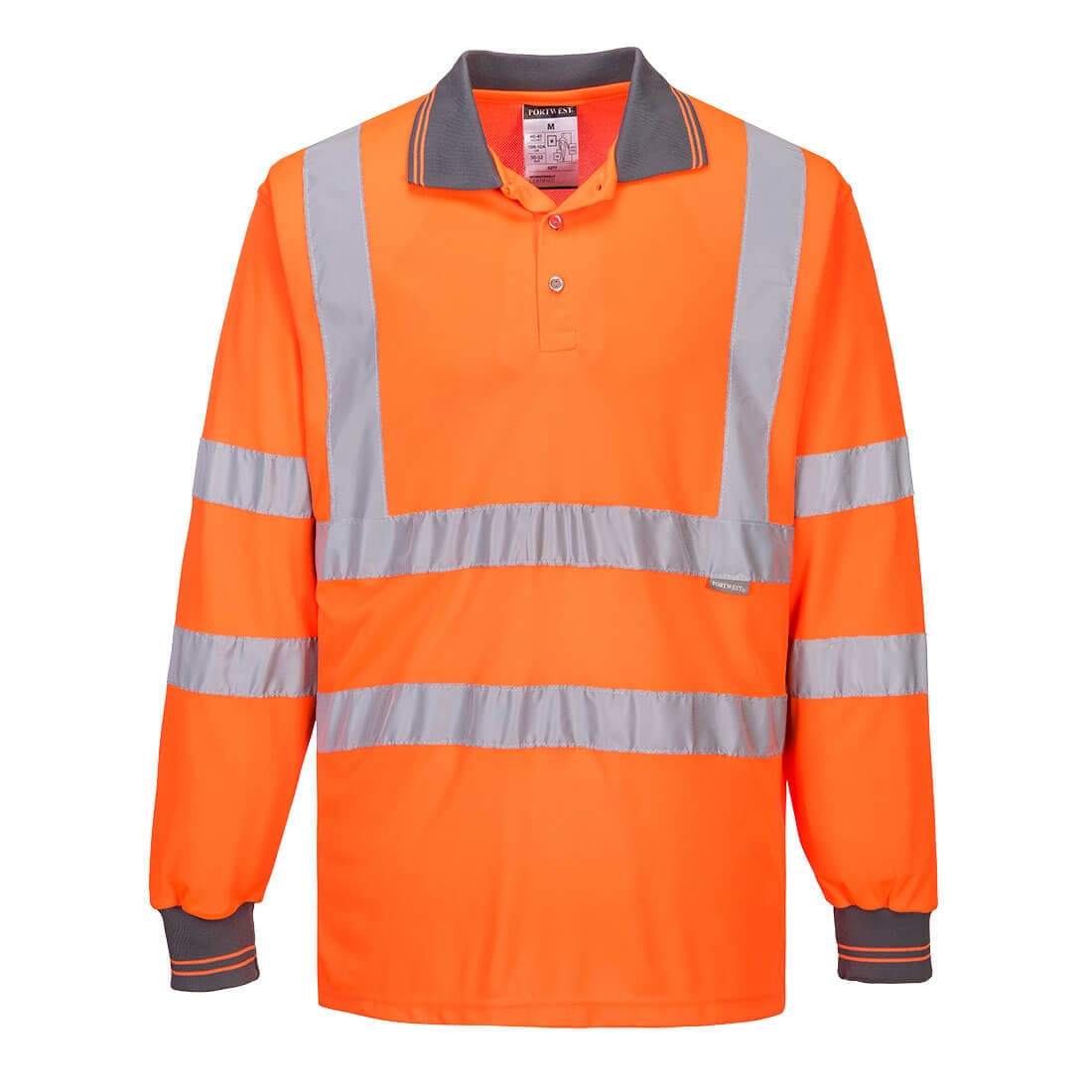 Polo HV Manches Longues Orange