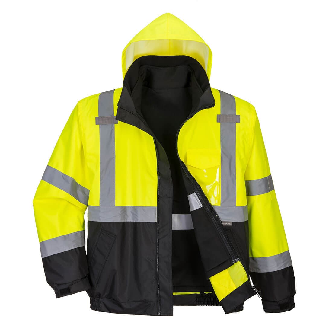 Blouson Haute Visibilité Premium 3 en 1 Jaune/Noir
