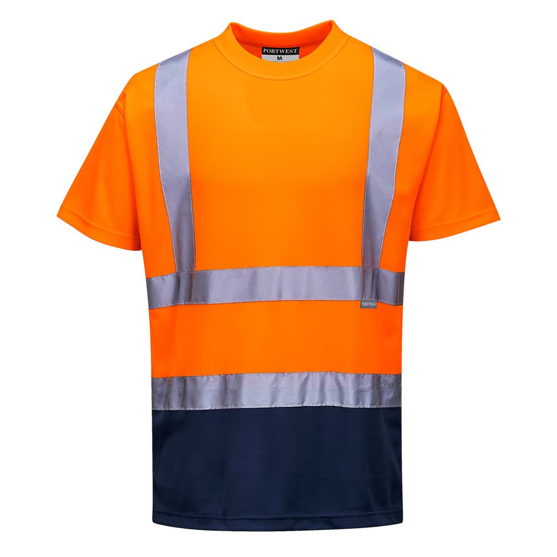 T-shirt bicolore Orange/Marine